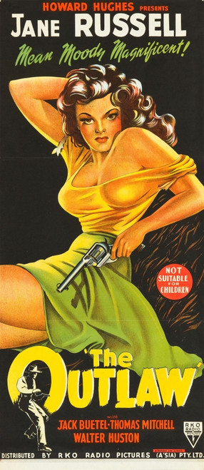 The Outlaw Jane Russell 1943 Movie Poster Masterprint - Item # VAREVCMSDOUTLEC003H