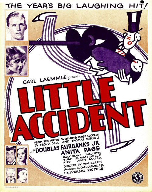Little Accident Left From Top: Douglas Fairbanks Jr. Anita Page Bottom Left Clockwise: Slim Summerville Sally Blane Zasu Pitts On Window Card 1930. Movie Poster Masterprint - Item # VAREVCMCDLIACEC001H