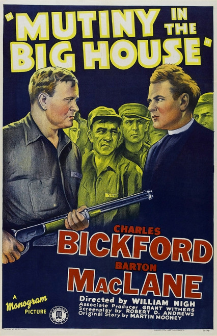 Mutiny In The Big House Us Poster Art Foreground From Left: Barton Maclane Charles Bickford 1939 Movie Poster Masterprint - Item # VAREVCMCDMUINEC046H
