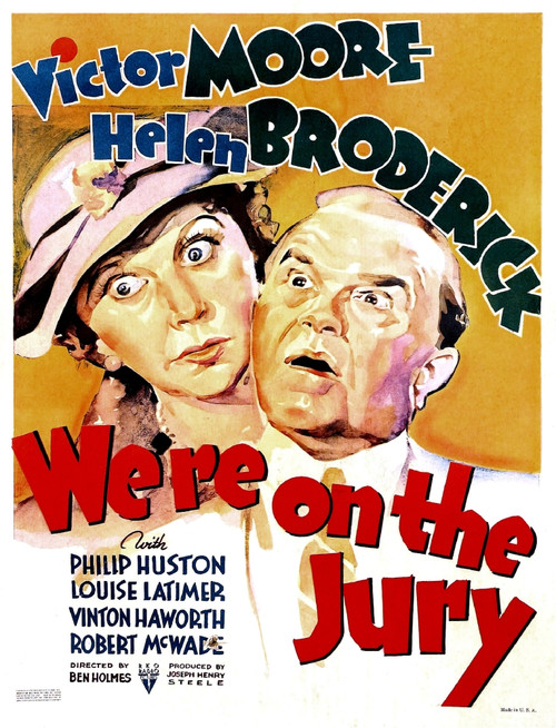 We'Re On The Jury Us Poster Art From Left: Helen Broderick Victor Moore 1937 Movie Poster Masterprint - Item # VAREVCMCDWEONEC002H