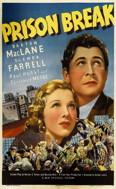 Prison Break Us Poster Art From Left: Glenda Farrell Barton Maclane 1938 Movie Poster Masterprint - Item # VAREVCMCDPRBREC001H