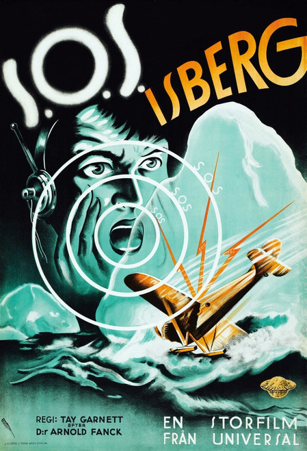 S.O.S. Iceberg Swedish Poster Art 1933. Movie Poster Masterprint - Item # VAREVCMCDSOICEC002H
