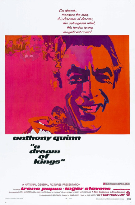 A Dream Of Kings Us Poster Anthony Quinn 1969 Movie Poster Masterprint - Item # VAREVCMCDDROFEC017H