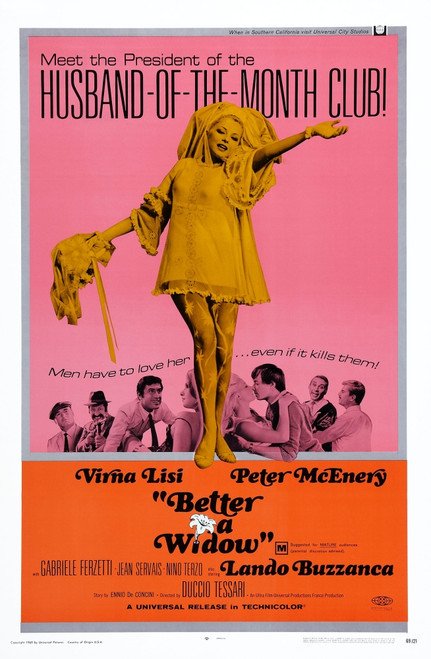 Better A Widow Us Poster Art Center: Virna Lisi; Third Right: Peter Mcenery 1968 Movie Poster Masterprint - Item # VAREVCMCDBEAWEC001H