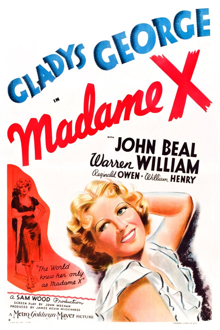 Madame X Us Poster Art Gladys George 1937 Movie Poster Masterprint - Item # VAREVCMCDMAXXEC022H
