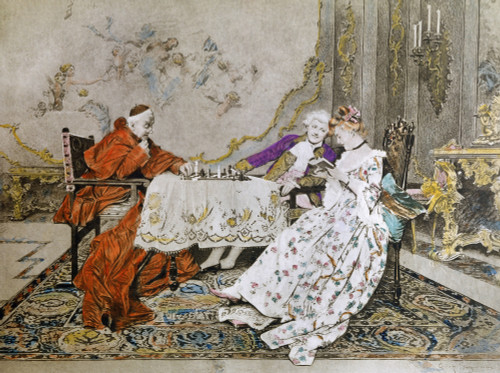 Engraving. Double Game. Private Collection. / Gravure  Partie Double  Coll. Part. Poster Print - Item # VAREVCCRLA004YF832H