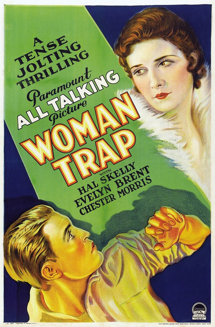 Woman Trap Us Poster Art Bottom: Chester Morris Top: Evelyn Brent 1929. Movie Poster Masterprint - Item # VAREVCMMDWOTREC001H