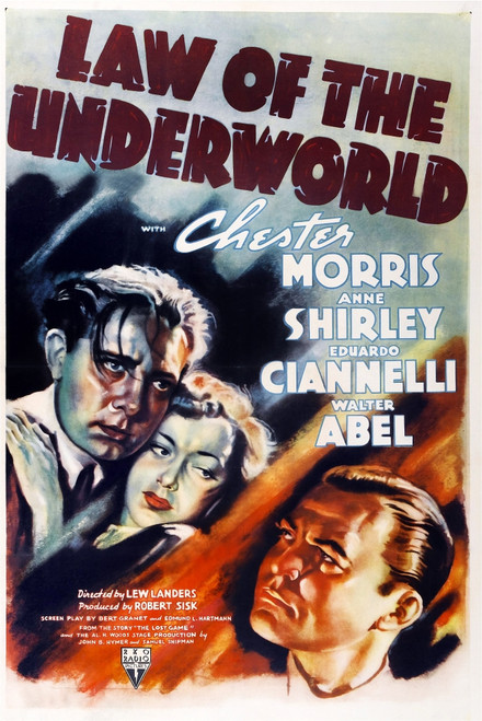 Law Of The Underworld Us Poster Art From Left: Richard Bond Anne Shirley Chester Morris 1938 Movie Poster Masterprint - Item # VAREVCMCDLAOFEC225H