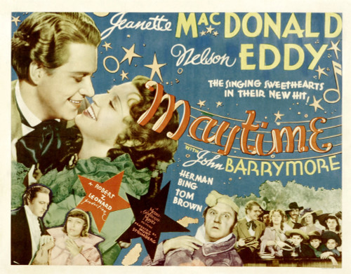 Maytime Top Left From Left: Nelson Eddy Jeanette Macdonald Bottom Left: John Barrymore Bottom Right: Herman Bing 1937. Movie Poster Masterprint - Item # VAREVCMMDMAYTEC002H