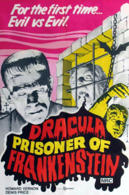 Dracula Contra Frankenstein Top Right: Howard Vernon On Australian Poster Art 1972 Movie Poster Masterprint - Item # VAREVCMCDDRCOEC004H