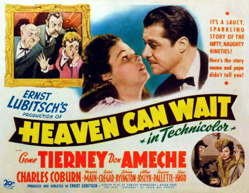 Heaven Can Wait Gene Tierney Don Ameche 1943. Tm And Copyright ?? 20Th Century Fox Film Corp. All Rights Reserved. Courtesy: Everett Collection. Movie Poster Masterprint - Item # VAREVCMSDHECAFE002H