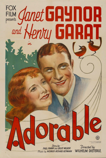 Adorable From Left: Janet Gaynor Henri Garat 1933 Tm And Copyright ??20Th Century Fox Film Corp. All Rights Reserved./Courtesy Everett Collection Movie Poster Masterprint - Item # VAREVCMCDADORFE001H