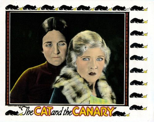 The Cat And The Canary Lobbycard From Left: Martha Mattox Laura La Plante 1927 Movie Poster Masterprint - Item # VAREVCMCDCAANEC098H