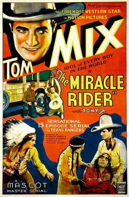 The Miracle Rider Top Left And Bottom Far Right: Tom Mix 1935 Movie Poster Masterprint - Item # VAREVCMMDMIRIEC004H