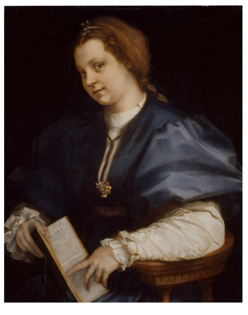 Lady With A Petrarchino By Unknown Artist 16Th Century 1528 -1529 About Oil On Panel - Italy Tuscany Florence Uffizi Gallery. Everett CollectionMondadori Portfolio Poster Print - Item # VAREVCMOND029VJ418H