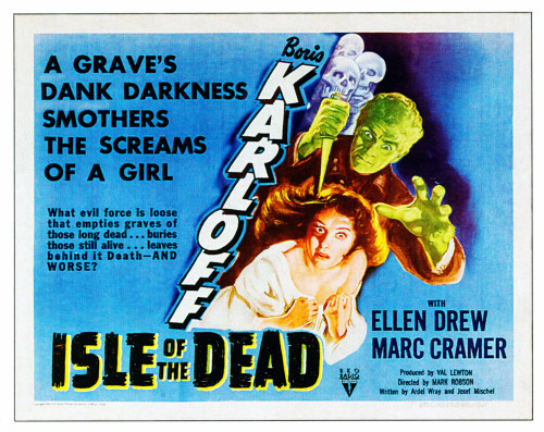 Isle Of The Dead From Top: Boris Karloff Ellen Drew On Poster Art 1945. Movie Poster Masterprint - Item # VAREVCMMDISOFEC016H