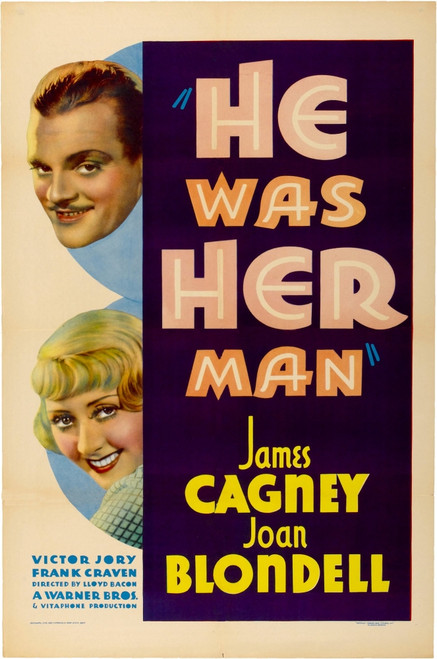 He Was Her Man Top To Bottom: James Cagney Joan Blondell 1934 Movie Poster Masterprint - Item # VAREVCMCDHEWAEC003H