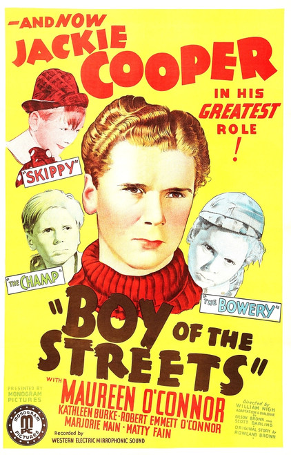 Boy Of The Streets Jackie Cooper Times 4 1937 Movie Poster Masterprint - Item # VAREVCMCDBOOFEC135H