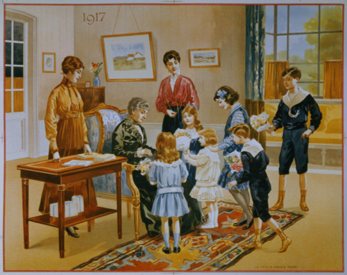 The Gift-Giving. 1917. Paris Arts Decoratifs. /  La Remise Des Cadeaux  Paris . Arts Decoratifs Poster Print - Item # VAREVCCRLA004YF924H