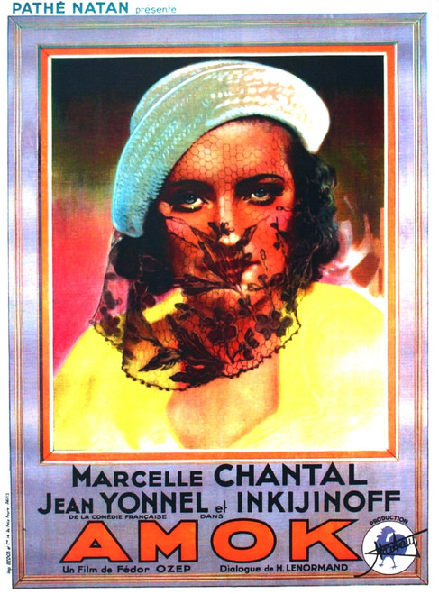 Amok French Poster Art Marcelle Chantal 1934 Movie Poster Masterprint - Item # VAREVCMCDAMOKEC001H