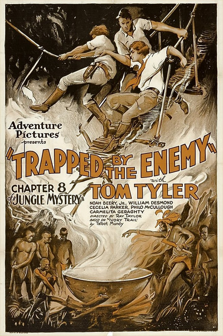 Jungle Mysteries Top Right: Tom Tyler In 'Chapter 8: Trapped By The Enemy' 1932. Movie Poster Masterprint - Item # VAREVCMCDJUMYEC007H