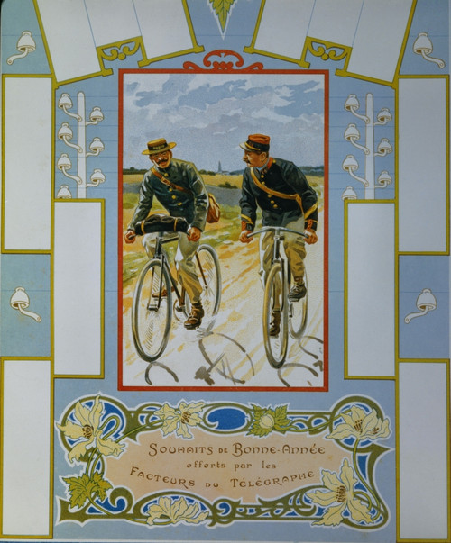 The Postmen Of The Telegraph. Paris Arts Decoratifs. /  Les Facteurs Du Telegraphe  Paris . Arts Decoratifs Poster Print - Item # VAREVCCRLA004YF925H