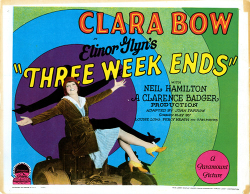 Three Weekends Title Lobbycard Clara Bow 1928. Movie Poster Masterprint - Item # VAREVCMMDTHWEEC009H