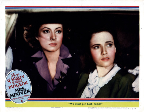 Mrs. Miniver From Left Greer Garson Teresa Wright 1942 Movie Poster Masterprint - Item # VAREVCMSDMRMIEC001H