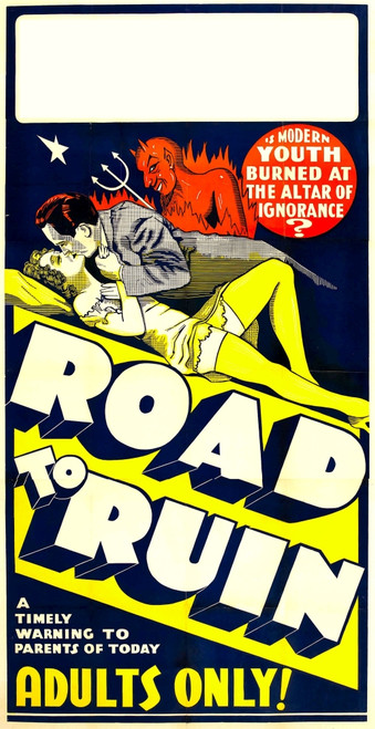 The Road To Ruin Poster Art 1934. Movie Poster Masterprint - Item # VAREVCMCDROTOEC050H