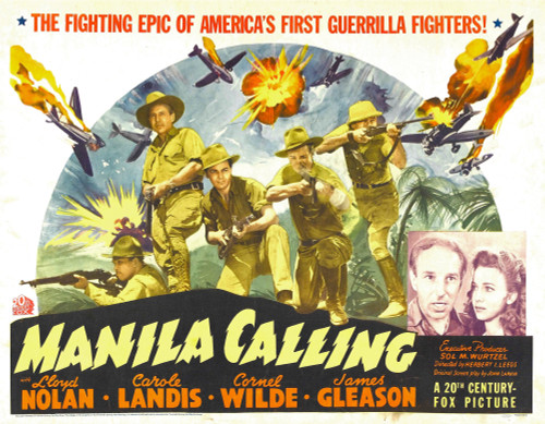 Manila Calling Second From Left: Lloyd Nolan Inset From Left: Lloyd Nolan Carole Landis 1942 Tm And Copyright ??20Th Century Fox Film Corp. All Rights Reserved./Courtesy Everett Collection Movie Poster Masterprint - Item # VAREVCMCDMACAFE001H