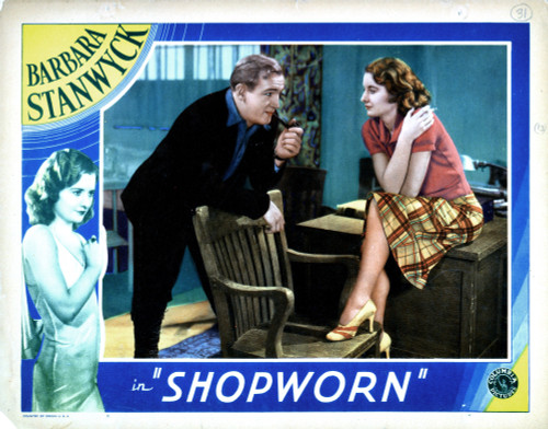 Shopworn From Left Joe Sawyer Barbara Stanwyck 1932 Movie Poster Masterprint - Item # VAREVCMMDSHOPEC001H