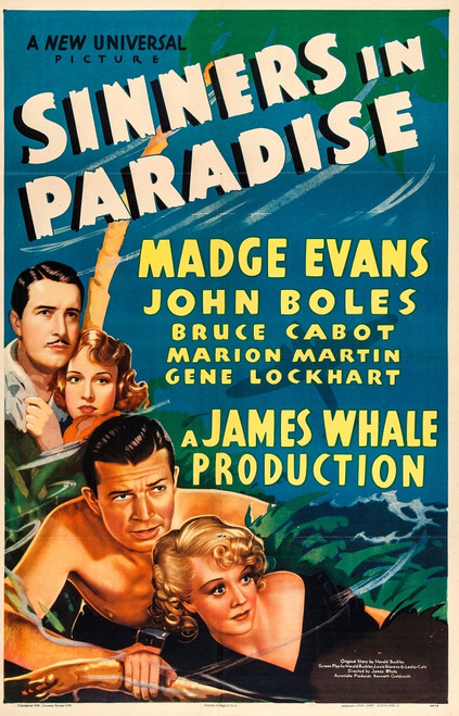 Sinners In Paradise Us Poster Art From Left: John Boles Madge Evans Bruce Cabot Marion Martin 1938 Movie Poster Masterprint - Item # VAREVCMCDSIINEC017H