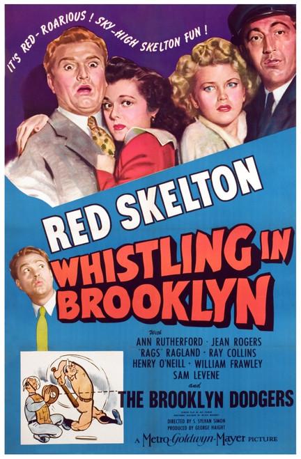 Whistling In Brooklyn Red Skelton Ann Rutherford Jean Rogers Rags Ragland 1943. Movie Poster Masterprint - Item # VAREVCMCDWHINEC001H