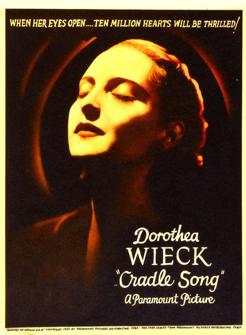Cradle Song Dorothea Wieck On Midget Window Card 1933. Movie Poster Masterprint - Item # VAREVCMCDCRSOEC001H