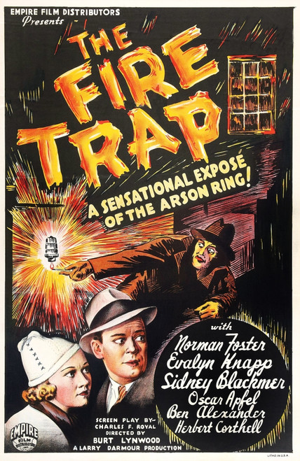 The Fire Trap Us Poster Art Bottom From Left: Evelyn Knapp Norman Foster 1935 Movie Poster Masterprint - Item # VAREVCMCDFITREC003H