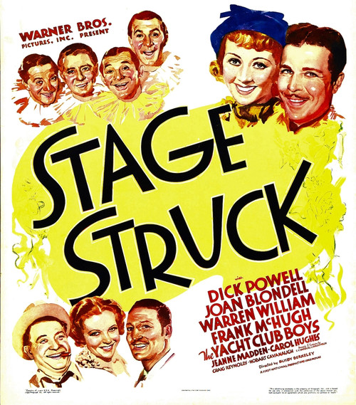 Stage Struck Top Left: The Yacht Club Boys Top Right From Left: Joan Blondell Dick Powell Bottom From Left: Frank Mchugh Jeanne Madden Warren William On Window Card 1936 Movie Poster Masterprint - Item # VAREVCMCDSTSTEC059H