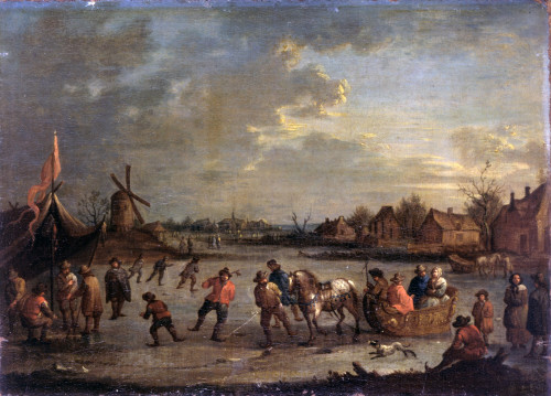 Frozen River With Skaters Poster Print - Item # VAREVCMOND075VJ925H