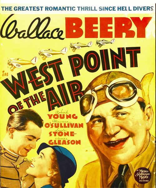 West Point Of The Air From Left: Robert Young Maureen O'Sullivan Wallace Beery On Window Card 1935. Movie Poster Masterprint - Item # VAREVCMCDWEPOEC008H