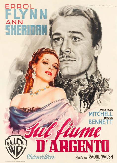 Silver River L-R: Ann Sheridan Errol Flynn On Italian Poster Art 1948 Movie Poster Masterprint - Item # VAREVCMCDSIRIEC016H