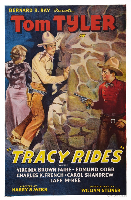 Tracy Rides Left: Virginia Brown Faireright: Tom Tyler 1935. Movie Poster Masterprint - Item # VAREVCMCDTRRIEC007H