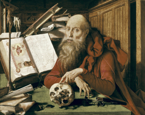 Reymerswaele Marinus Claeszoon Van. Saint Jerome In His Cell. Flemish Art. Oil On Wood. Spain. Madrid. St. Fernando Royal Academy Museum. ?? Aisa/Everett Collection Poster Print - Item # VAREVCFINA046AH169H