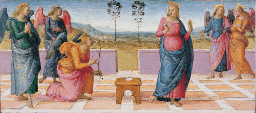 Vannucci Pietro Known As Perugino Annunciation 1507 16Th Century Panel Italy Umbria Perugia The National Gallery Of Umbria Everett CollectionMondadori Portfolio Poster Print - Item # VAREVCMOND030VJ691H