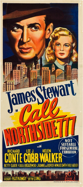 Call Northside 777 From Left: James Stewart Helen Walker On Australian Poster Art 1948 Tm And Copyright ??20Th Century Fox Film Corp. All Rights Reserved./Courtesy Everett Collection Movie Poster Masterprint - Item # VAREVCMMDCANOFE002H