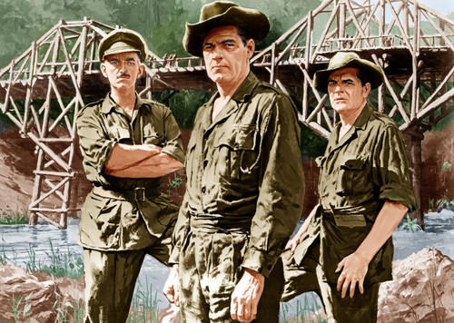The Bridge On The River Kwai From Left: Alec Guinness William Holden Jack Hawkins 1957 Photo Print - Item # VAREVCM8DBRONEC016H