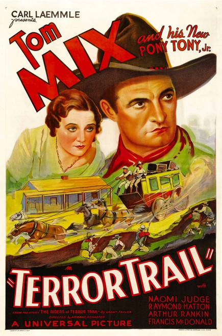 Terror Trail From Left: Naomi Judge Tom Mix 1933. Movie Poster Masterprint - Item # VAREVCMMDTETREC007H