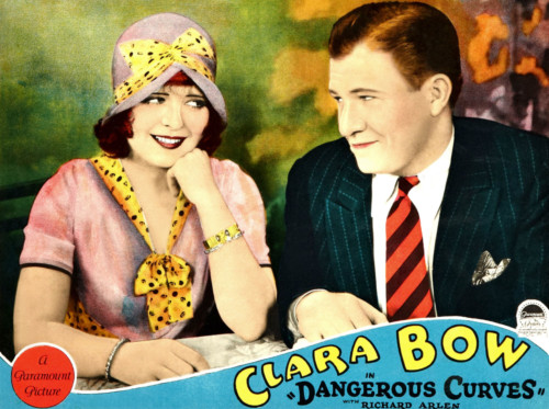 Dangerous Curves From Left: Clara Bow Richard Arlen On Lobbycard 1929. Movie Poster Masterprint - Item # VAREVCMMDDACUEC002H