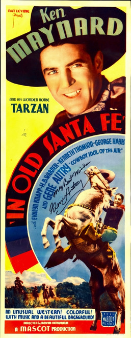 In Old Santa Fe Top And Bottom: Ken Maynard On Insert Poster 1934. Movie Poster Masterprint - Item # VAREVCMCDINOLEC003H