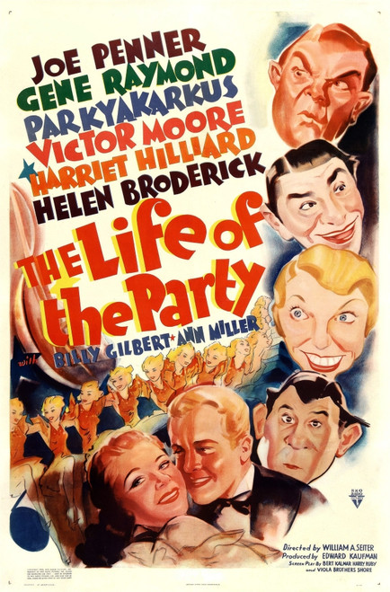 The Life Of The Party Us Poster Art Clockwise From Top: Victor Moore Joe Penner Helen Broderick Parkyakarkus Gene Raymond Harriet Hilliard 1937 Movie Poster Masterprint - Item # VAREVCMCDLIOFEC172H