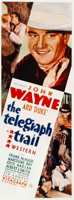 The Telegraph Trail Top From Left: Marceline Day John Wayne John Wayne Right Top: John Wayne 1933. Movie Poster Masterprint - Item # VAREVCMMDTETREC011H