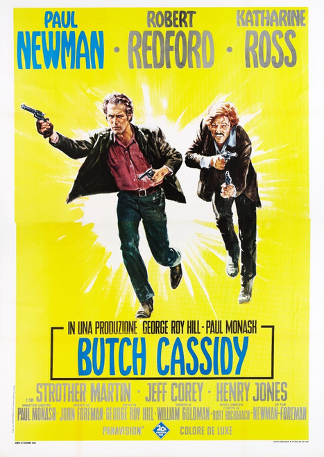 Butch Cassidy And The Sundance Kid Italian Poster From Left: Paul Newman Robert Redford 1969 Movie Poster Masterprint - Item # VAREVCMCDBUCAEC001H